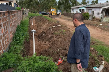 Visita à obra de drenagem da Rua Ari Farias