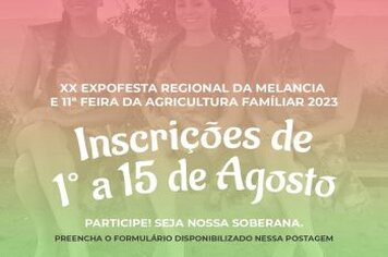 Inscrição para concurso das soberanas da Festa da Melancia abre em agosto