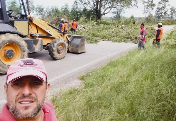 PREFEITURA E EQUATORIAL CORTAM VEGETAÇÃO QUE AMEAÇA REDE ELÉTRICA NA ERS 706