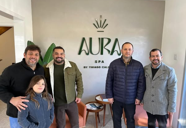 Prefeito e vice no  Aura Spa & Café!