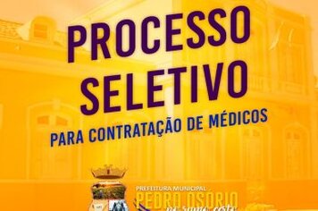 Edital de Processo Seletivo Simplificado para contratação emergencial de médicos