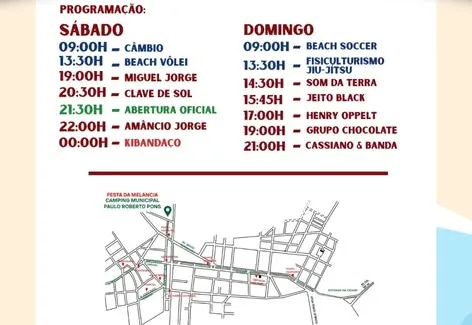  PROGRAMAÇÃO OFICIAL – 23ª EXPOFESTA REGIONAL DA MELANCIA