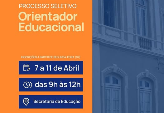 PREFEITURA DE PEDRO OSÓRIO ABRE PROCESSO SELETIVO PARA ORIENTADOR EDUCACIONAL